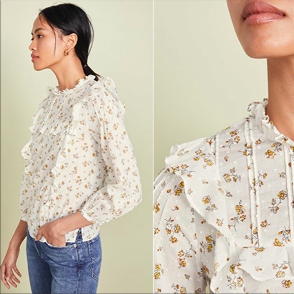 Veronica Beard Tops - Veronica Beard Beth Top Floral Victorian Blouse 10